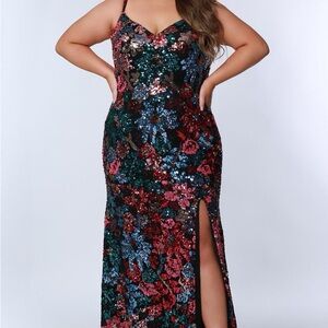 TEASE PROM TE2306 Sequin Floral Dress NWT size 16